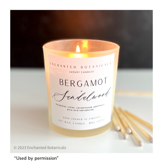 Bergamot Sandalwood Scented Candle