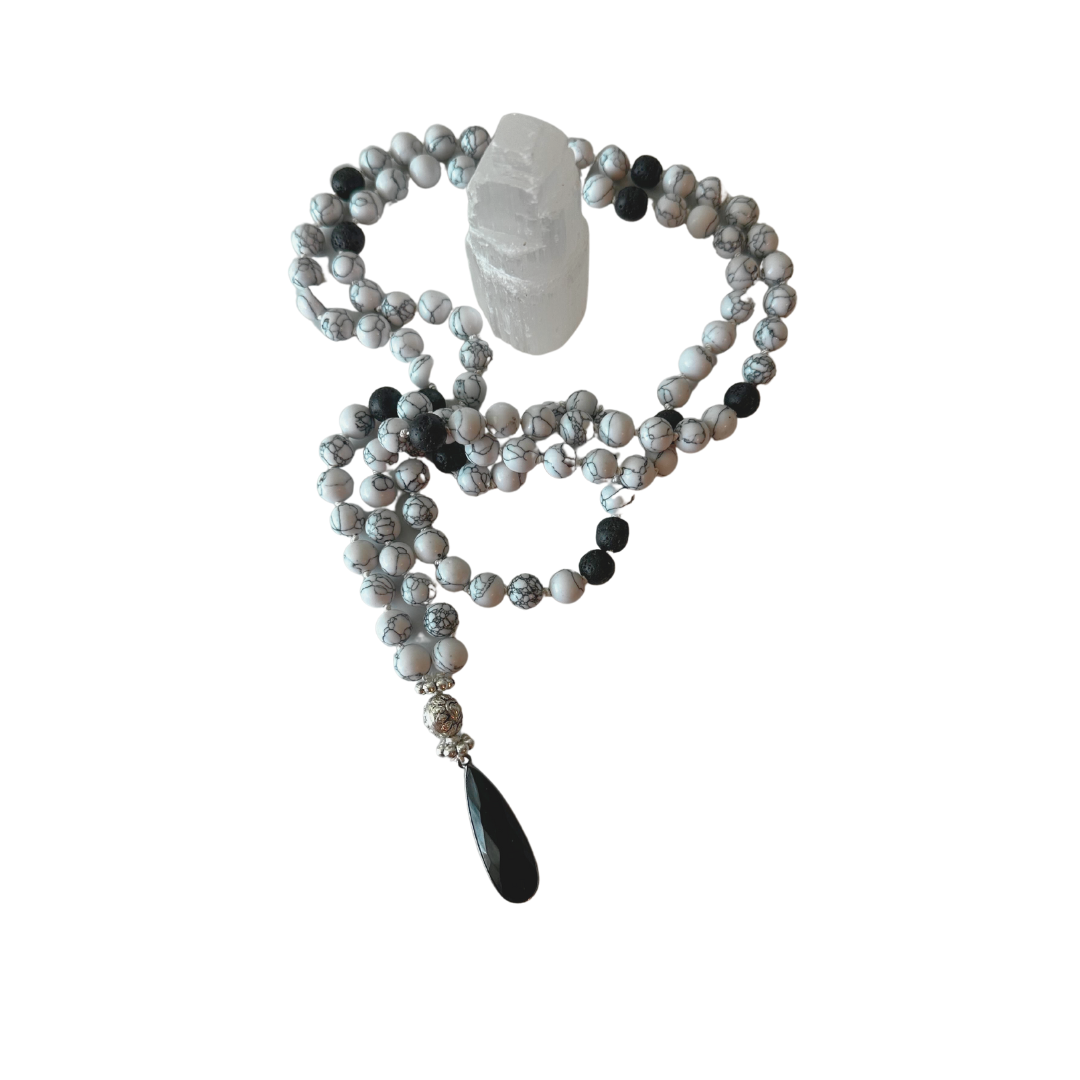 Magnasite Mala with Onyx focal